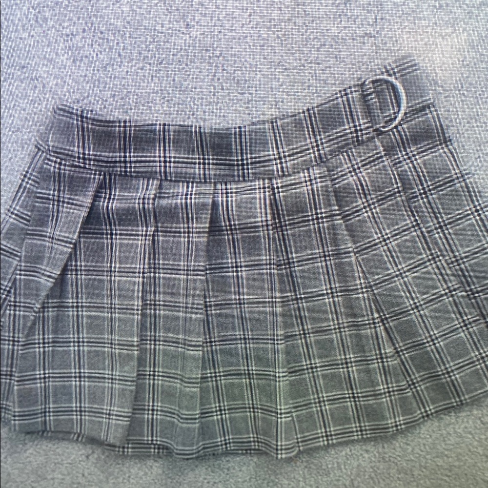 Plaid Gray Kids Skirt